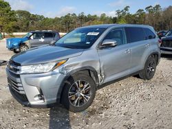 Salvage cars for sale at Houston, TX auction: 2019 Toyota Highlander LE