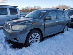 Salvage cars for sale at East Granby, CT auction: 2008 Toyota Highlander Hybrid Limited