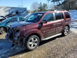 Salvage cars for sale at Lyman, ME auction: 2012 Honda Pilot EXL