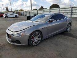 Salvage cars for sale at Miami, FL auction: 2015 Maserati Ghibli S