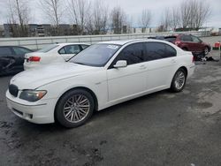 BMW 7 Series salvage cars for sale: 2007 BMW 750