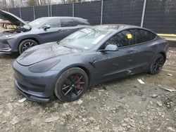 Salvage cars for sale at Waldorf, MD auction: 2021 Tesla Model 3