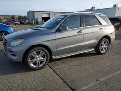 Salvage cars for sale at Vallejo, CA auction: 2012 Mercedes-Benz ML 350 Bluetec