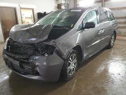 Salvage cars for sale at Pekin, IL auction: 2011 Honda Odyssey EXL