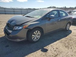 Salvage cars for sale at Fredericksburg, VA auction: 2012 Honda Civic LX