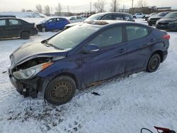 Salvage cars for sale from Copart Montreal Est, QC: 2011 Hyundai Elantra GLS