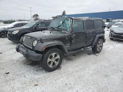 Salvage cars for sale from Copart Woodhaven, MI: 2017 Jeep Wrangler Unlimited Sahara