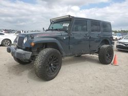 Salvage cars for sale at Houston, TX auction: 2017 Jeep Wrangler Unlimited Sahara