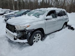 Salvage cars for sale from Copart Cookstown, ON: 2013 Toyota Highlander Base