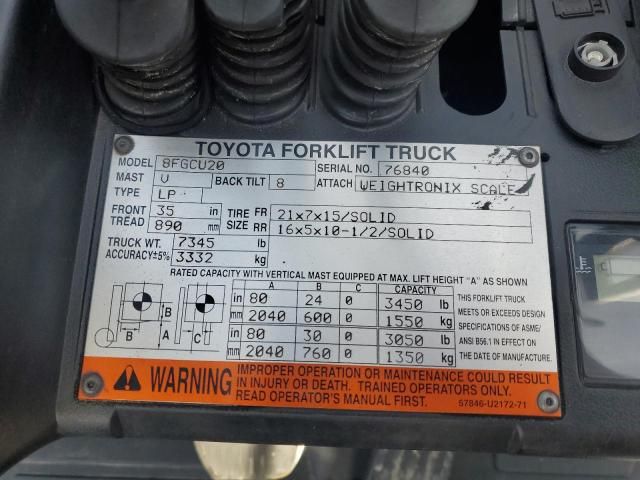 2016 Toyota Fork Lift