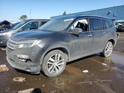 Salvage cars for sale at Woodhaven, MI auction: 2016 Honda Pilot Touring