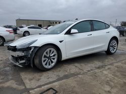 Salvage cars for sale at Wilmer, TX auction: 2022 Tesla Model 3