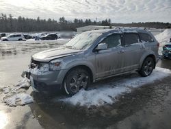 Salvage cars for sale from Copart Windham, ME: 2015 Dodge Journey Crossroad