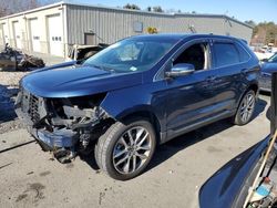 Salvage cars for sale at Exeter, RI auction: 2017 Ford Edge Titanium