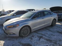 Salvage cars for sale at Cahokia Heights, IL auction: 2017 Ford Fusion Titanium HEV