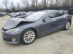 Salvage cars for sale at Waldorf, MD auction: 2016 Tesla Model S