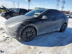 Salvage cars for sale at Elgin, IL auction: 2021 Tesla Model Y