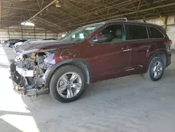 Toyota Highlander salvage cars for sale: 2019 Toyota Highlander Limited