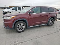 Salvage cars for sale at Grand Prairie, TX auction: 2015 Toyota Highlander LE