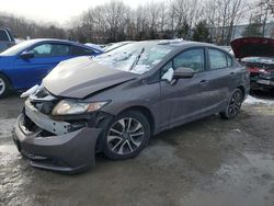 Salvage cars for sale at North Billerica, MA auction: 2015 Honda Civic EX