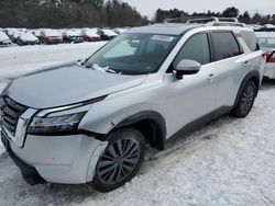 Salvage cars for sale at Mendon, MA auction: 2022 Nissan Pathfinder SL