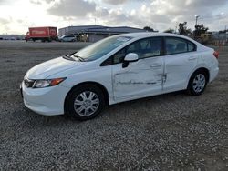 Salvage cars for sale at San Diego, CA auction: 2012 Honda Civic LX