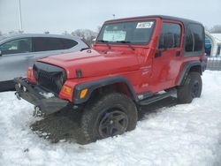 Salvage cars for sale at East Granby, CT auction: 2001 Jeep Wrangler / TJ Sport