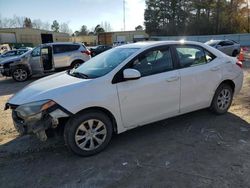 Salvage cars for sale at Knightdale, NC auction: 2015 Toyota Corolla L