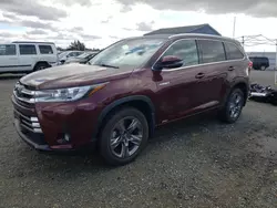 Toyota Highlander Vehiculos salvage en venta: 2019 Toyota Highlander Hybrid Limited