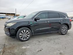 Salvage cars for sale at Grand Prairie, TX auction: 2015 Acura MDX Technology