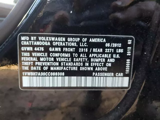 2012 Volkswagen Passat SE