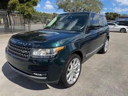 Salvage cars for sale at Opa Locka, FL auction: 2014 Land Rover Range Rover Supercharged