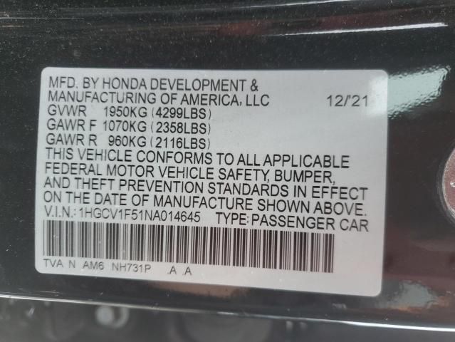 2022 Honda Accord EXL