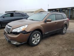 Salvage cars for sale at Brighton, CO auction: 2012 Subaru Outback 2.5I Premium