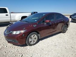 Salvage cars for sale at Temple, TX auction: 2015 Honda Civic LX