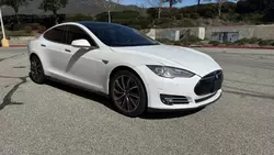 Salvage cars for sale at Rancho Cucamonga, CA auction: 2013 Tesla Model S