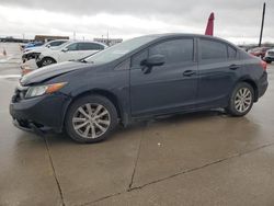 Salvage cars for sale at Grand Prairie, TX auction: 2012 Honda Civic EX