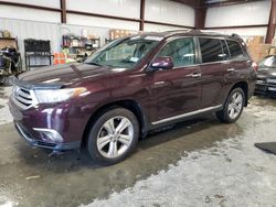 Salvage cars for sale at Spartanburg, SC auction: 2013 Toyota Highlander Limited