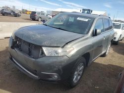 Salvage cars for sale at auction: 2012 Toyota Highlander Base