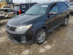 Salvage cars for sale from Copart Pekin, IL: 2015 KIA Sorento LX