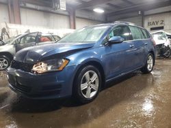 Volkswagen salvage cars for sale: 2015 Volkswagen Golf Sportwagen TDI S