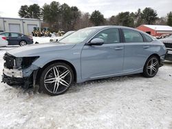 Salvage cars for sale at Mendon, MA auction: 2022 Honda Accord Touring Hybrid