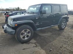 Salvage cars for sale at Pennsburg, PA auction: 2016 Jeep Wrangler Unlimited Sahara