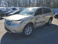 Salvage cars for sale from Copart Glassboro, NJ: 2013 Toyota Highlander Base