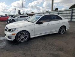 Salvage cars for sale from Copart Miami, FL: 2012 Mercedes-Benz C 250