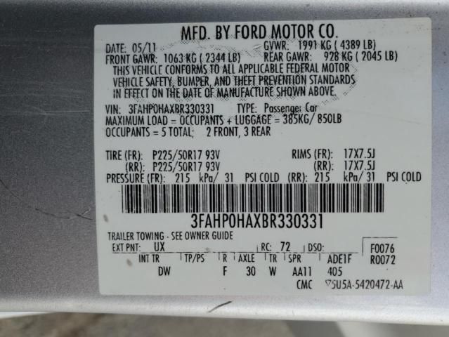 2011 Ford Fusion SE