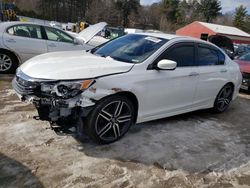 Salvage cars for sale at Mendon, MA auction: 2016 Honda Accord Sport