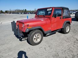 Salvage cars for sale at Lumberton, NC auction: 1993 Jeep Wrangler / YJ S