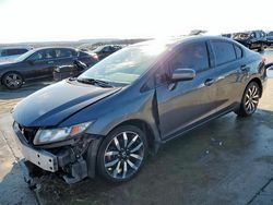 Salvage cars for sale at Grand Prairie, TX auction: 2015 Honda Civic EXL