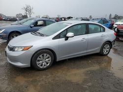 Salvage cars for sale at San Martin, CA auction: 2012 Honda Civic LX